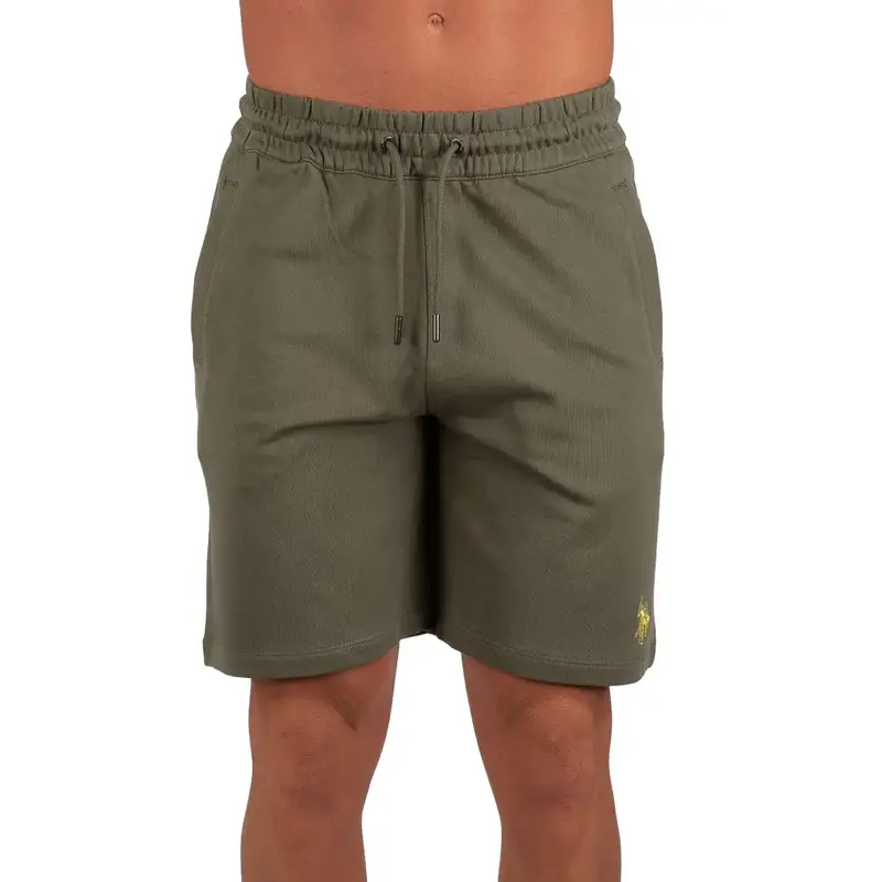 Bermuda sportivo in cotone garzato leggero della linea Edri | U.S. Polo Assn.