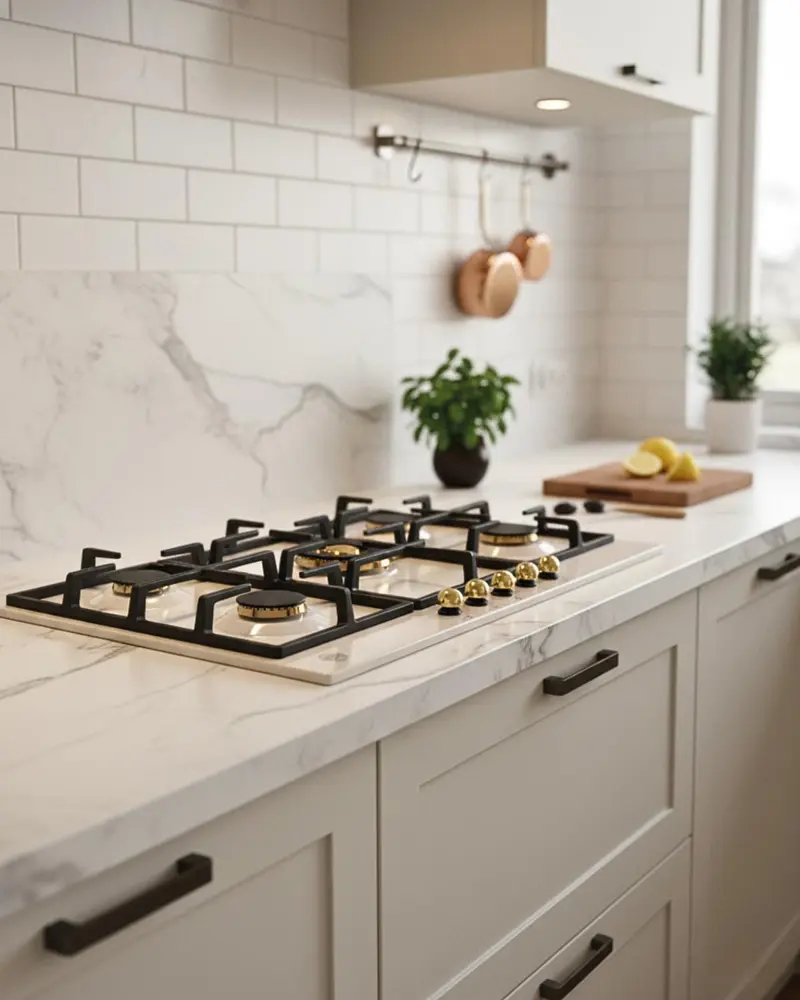 BERTAZZONI - Piano Gas P905CHERAG 90 cm con dual wok centrale - Serie Heritage