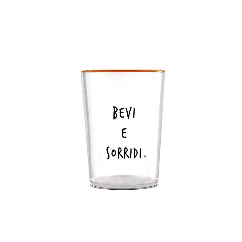 Bicchiere Smile Bevi E Sorridi Ml 480