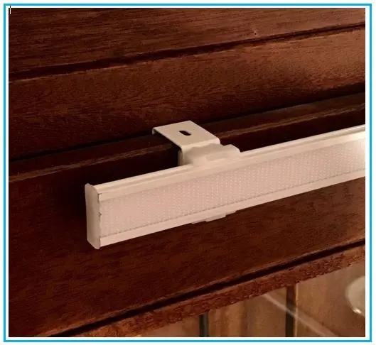 Binario Completo per Tende a Pannello a Finestra-Larghezza da cm 40 a 100 - Profilo velcrato+Supporti Senza forare la Finestra