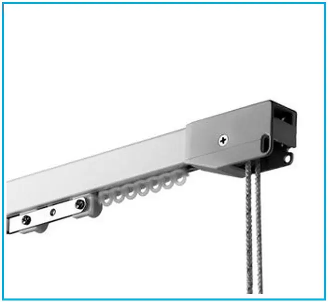 Binario MOTTURA ARCO 490/2 in alluminio per tende arricciate pesanti - su misura-art.200/490/2