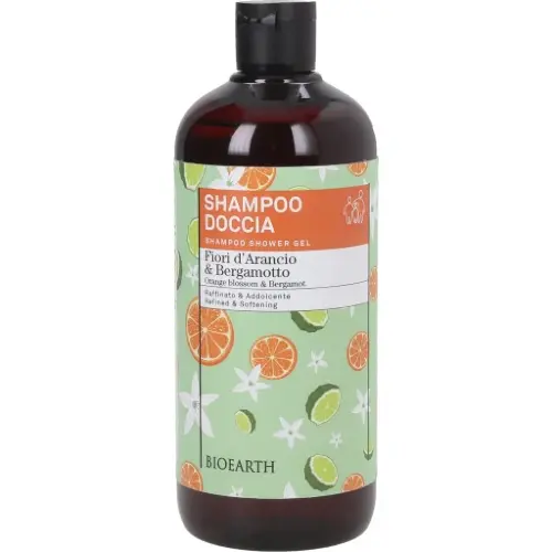 Bioearth Shampoo doccia 2in1 fiori d'arancio e bergamotto