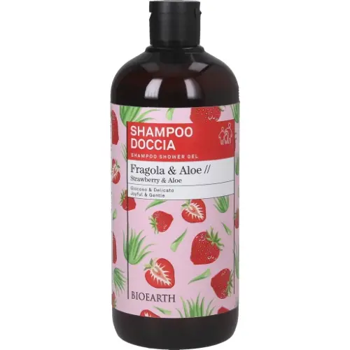 Bioearth Shampoo doccia 2in1 fragola e aloe