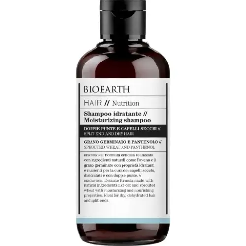 Bioearth Shampoo idratante per capelli secchi e doppie punte biologico