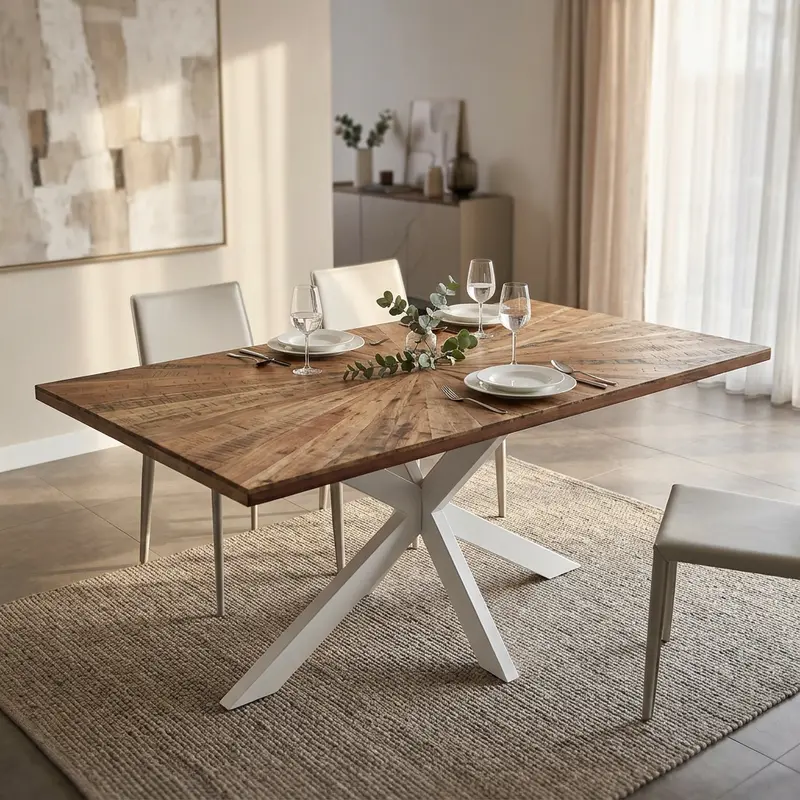 Bixio - tavolo in legno 180x90 bianco