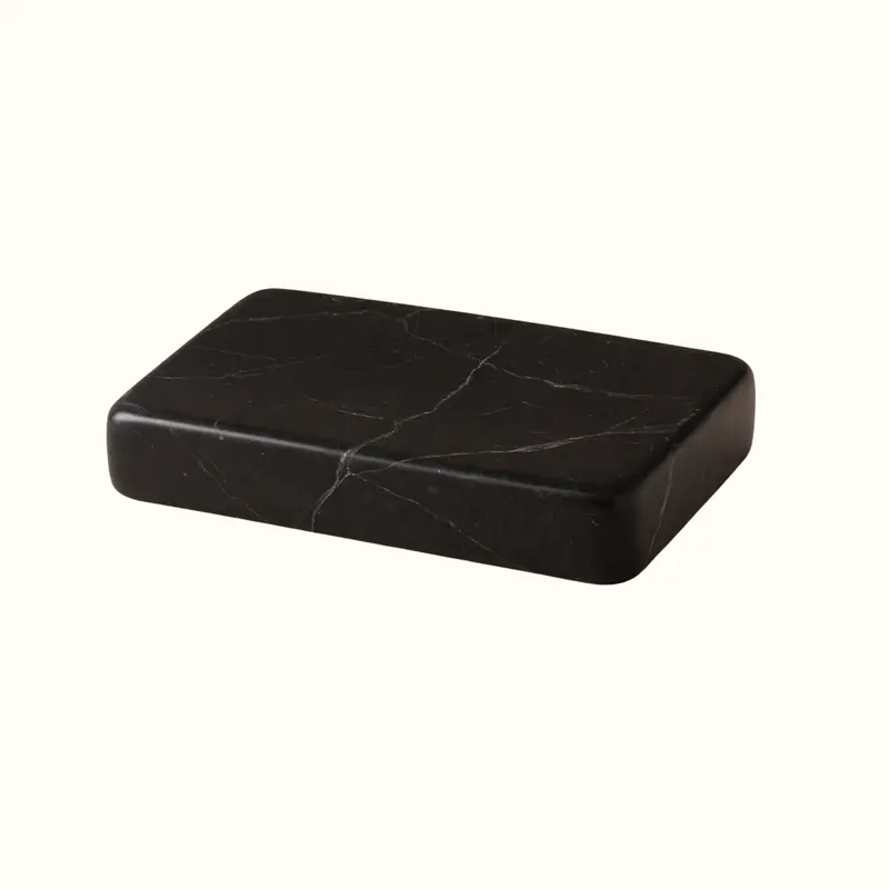 Black Marble Soap Dish 13×8 cm