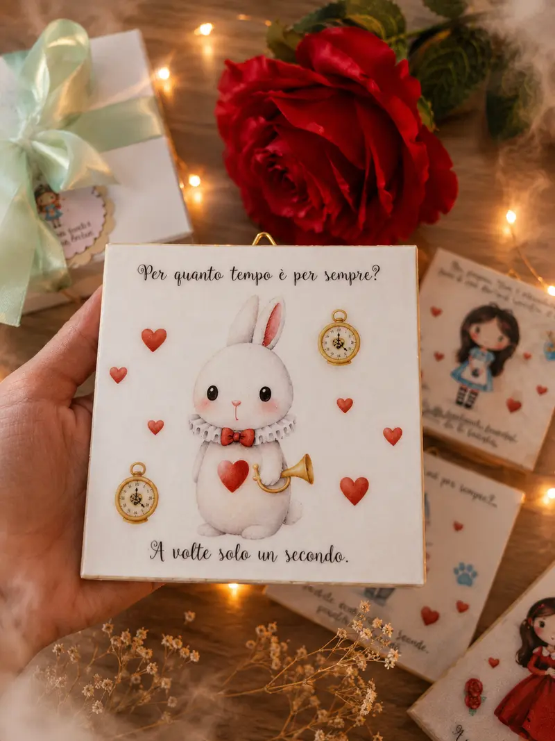 Bomboniere Mattonelle Alice nel Paese delle Meraviglie 2
