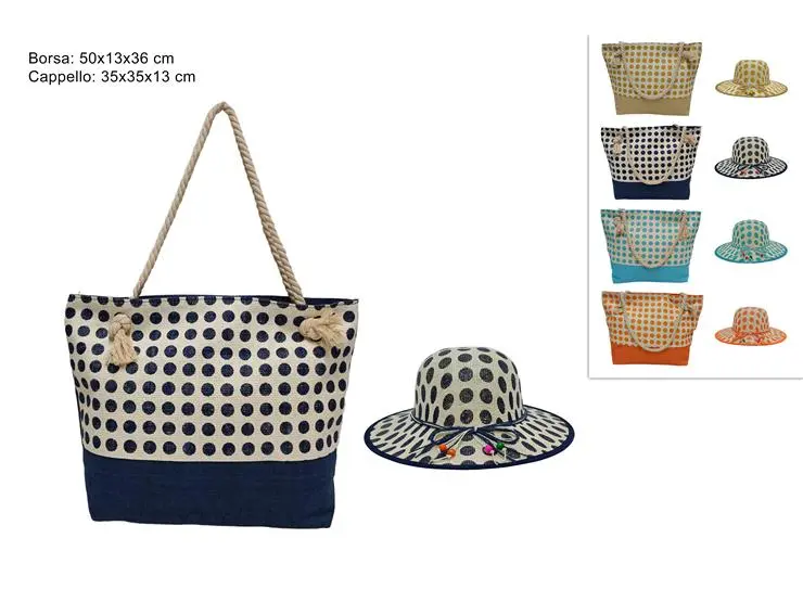 BORSA CAPPELLO MARE IN PAGLIA FANTASIA POIS 4COL 2023213