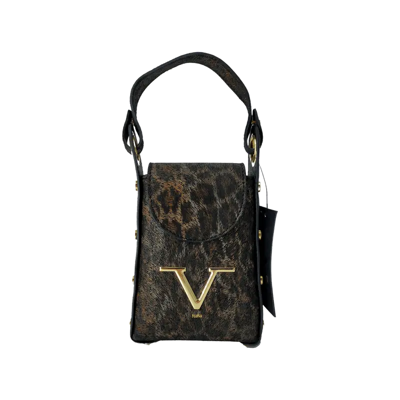 Borsa Donna V Versace Italia in Pelle Cheeta - Luxury Leather Bag Elegante e Raffinata