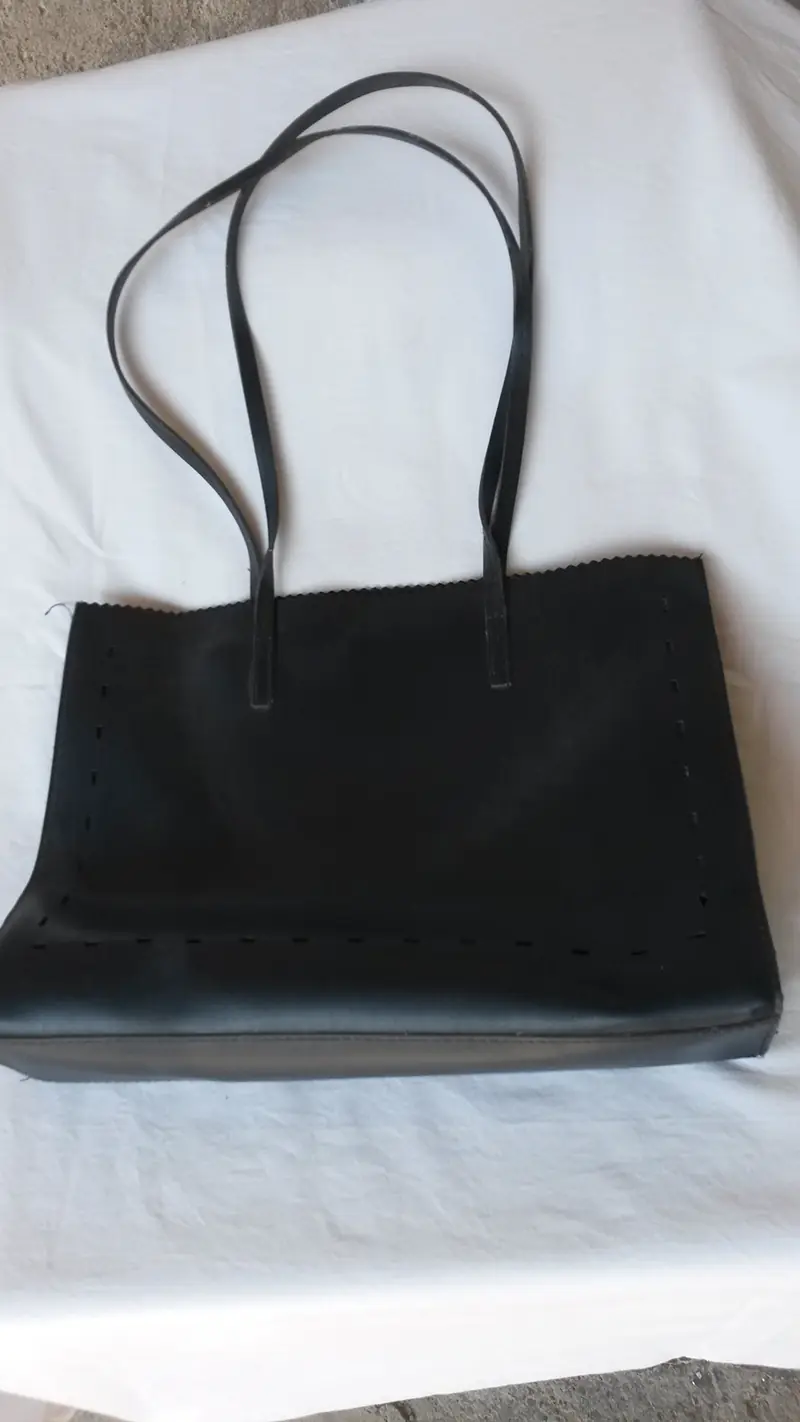 Borsa in pelle blu