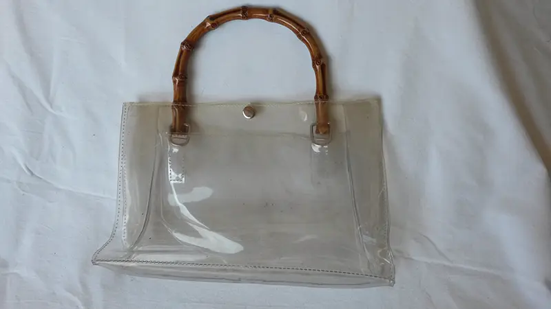 Borsa in plastica trasparente