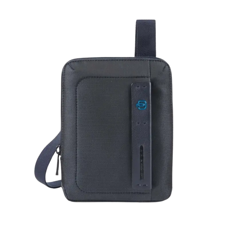 Borsello Piquadro Porta IPadmini - P16 Chevron Blu in Tessuto