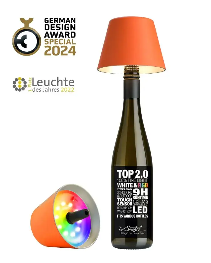 Bottiglia a led Arancione