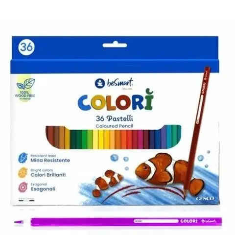 BOX 36 PASTELLI COLORI'' BE SMART