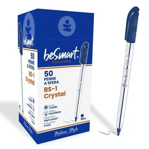 BOX 50 PENNE BS1-CRYSTAL BLU BE SMART