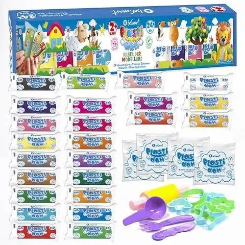 BOX PLASTI-DOH 24 COLORI X 50GR BE SMART