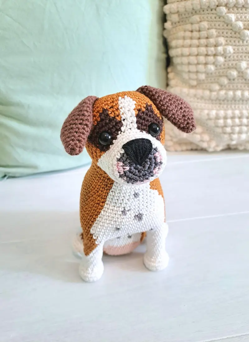 Boxer pet plush toy, Boxer dog lover gift