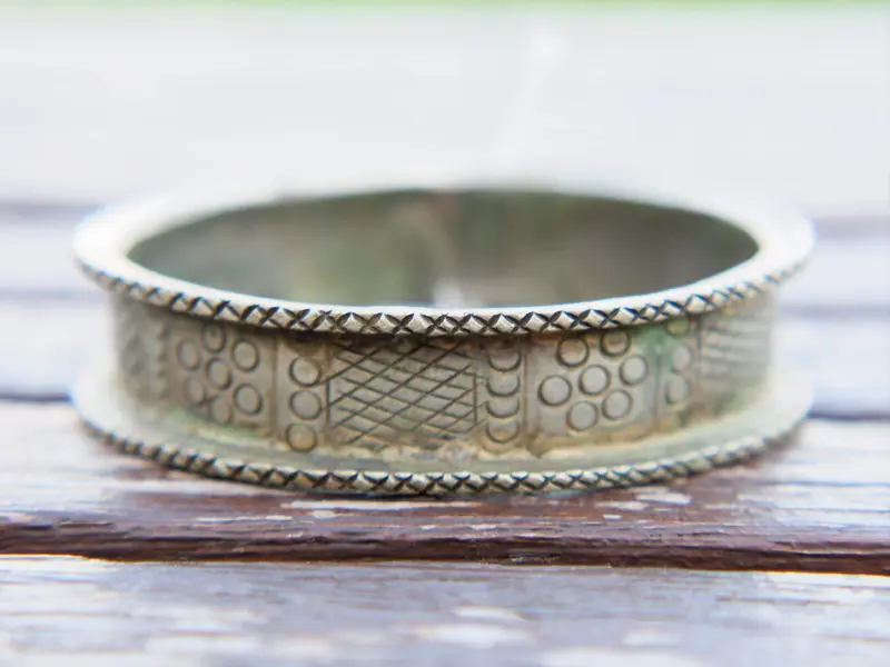 bracciale antico indiano in lega di metalli misto argento    cod.BBR04