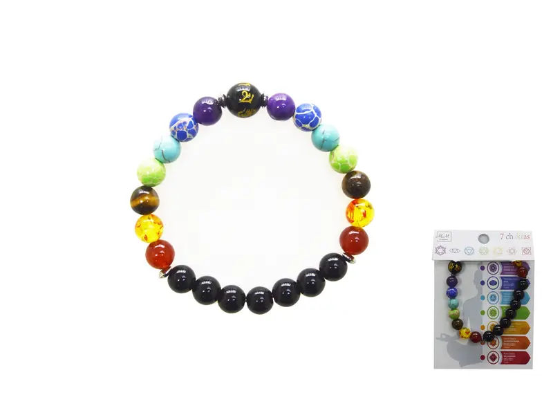 BRACCIALE CON TRE FILI DI PIETRA GREZZA, OSSIDIANA