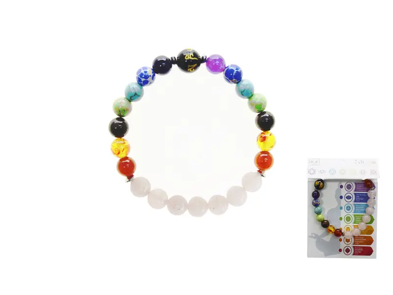 BRACCIALE CON TRE FILI DI PIETRE GREZZE, QUARZO ROSA