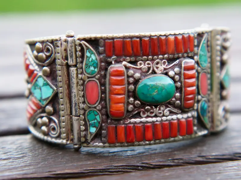 bracciale turchese e corallo