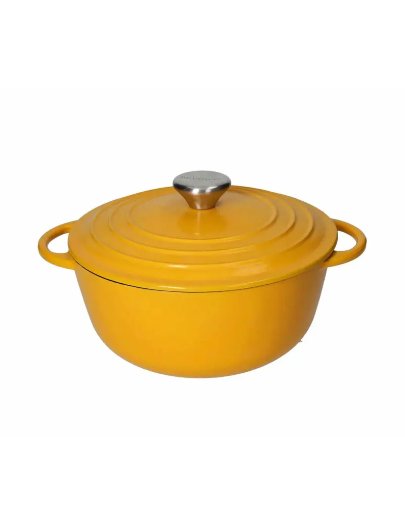BRANDANI - CASSERUOLA IN GHISA SMALTATA 4L. GIALLA