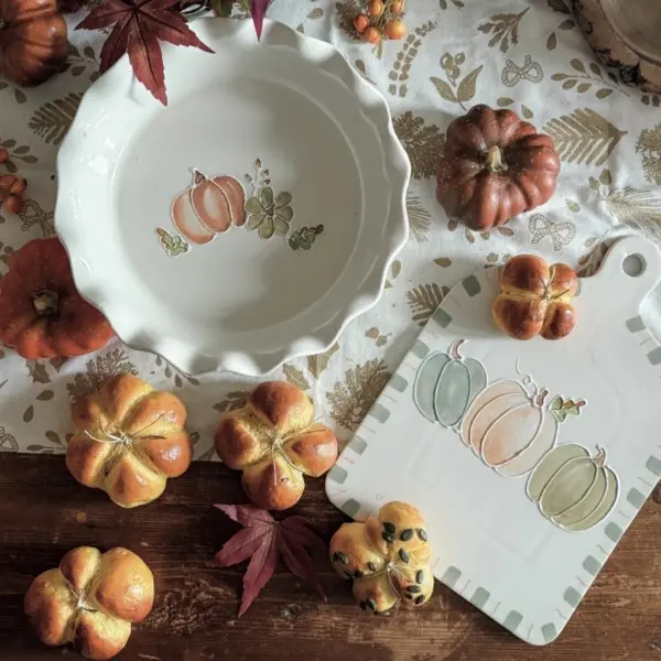 BRANDANI - PIROFILA DA FORNO TONDA DIAMETRO CM.25,5 DECORO ZUCCA