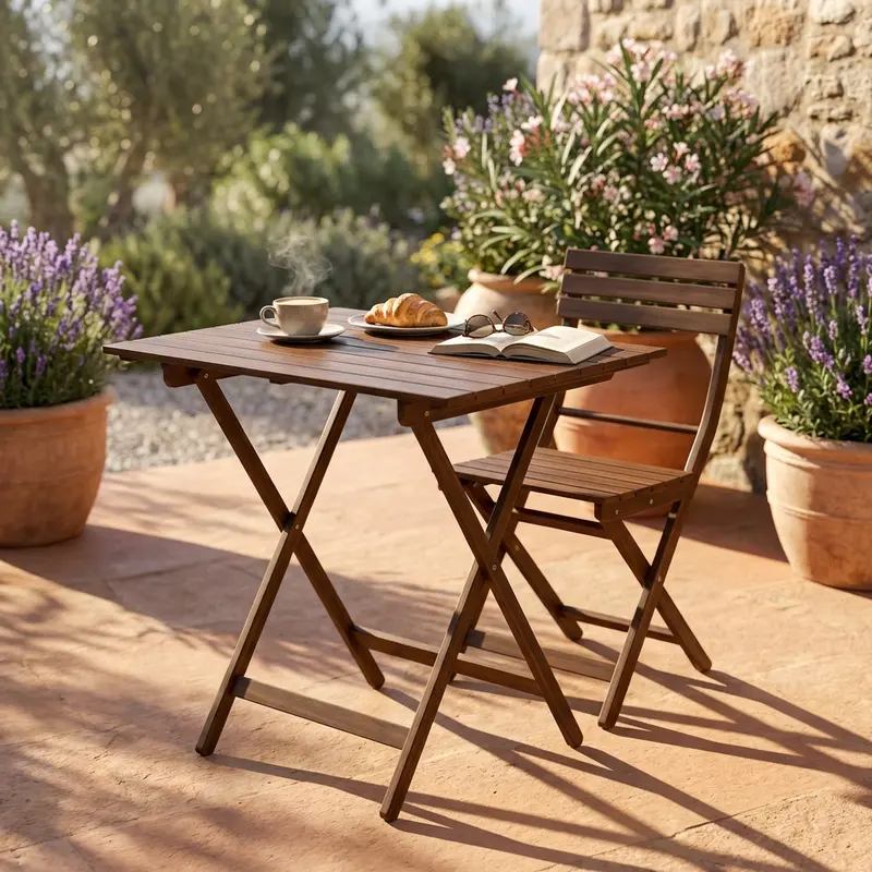 Brando - tavolo fisso in legno marrone 60x100
