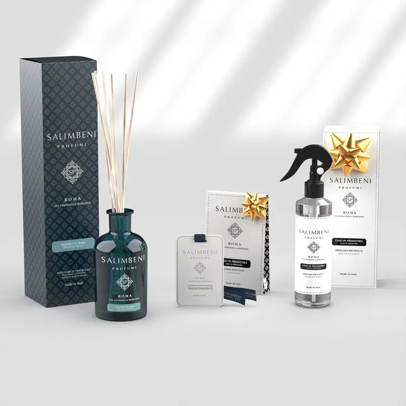 Brisa do Mar 250 ml + Spray para Tecido 250 ml - Linho em Primavera + Cartões Perfumados (3 pç) - Linho em Primavera