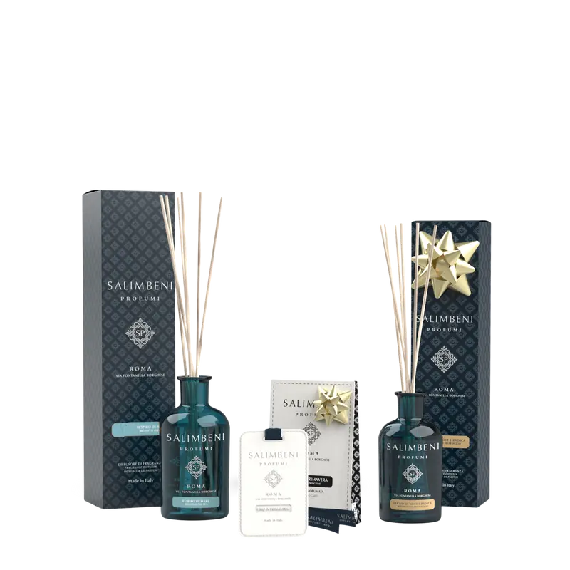 Brisa do Mar 250ml + Cartões Perfumados (3 pç) - Linho em Primavera + Madeira de Nogueira e Briar 100ml