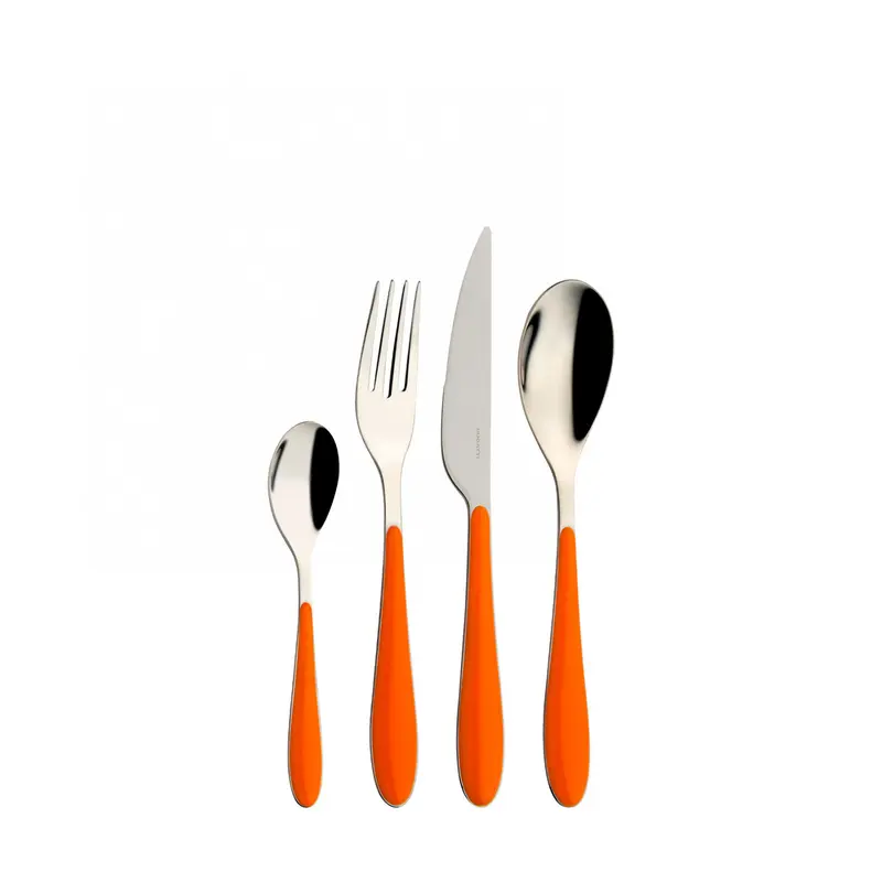 BUGATTI - GIOIA SET POSATE PER 6 PERS. 24 PEZZI COLORE ARANCIO