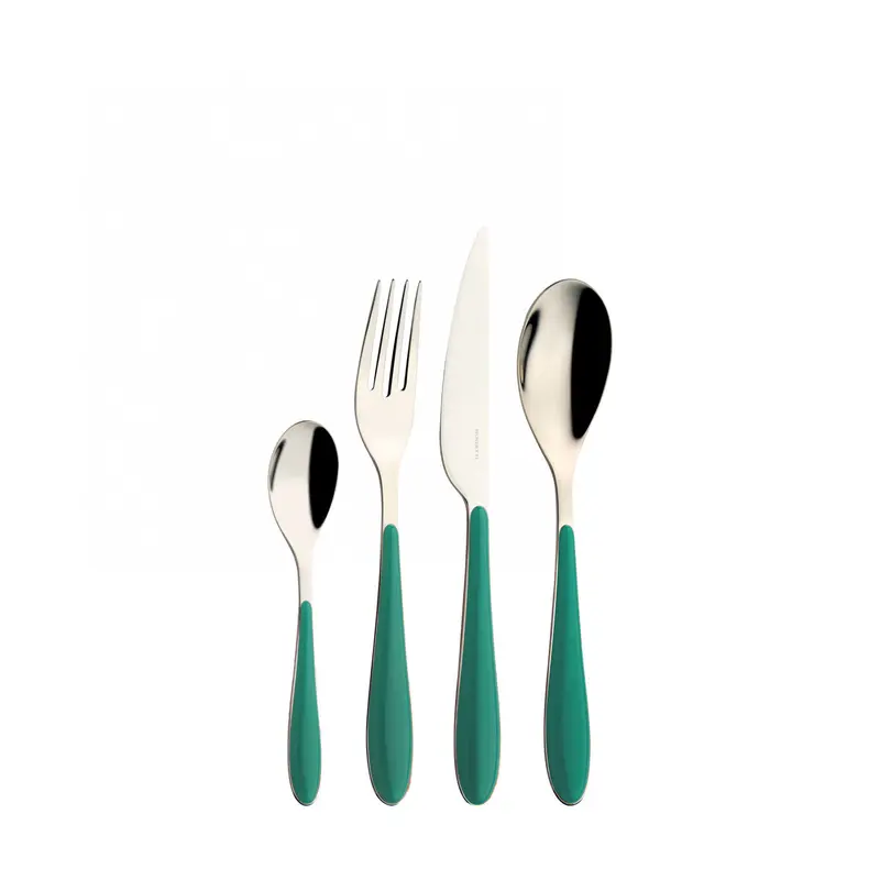 BUGATTI - GIOIA  SET POSATE X 6 PERS. 24 PEZZI COLORE VERDE CELADON