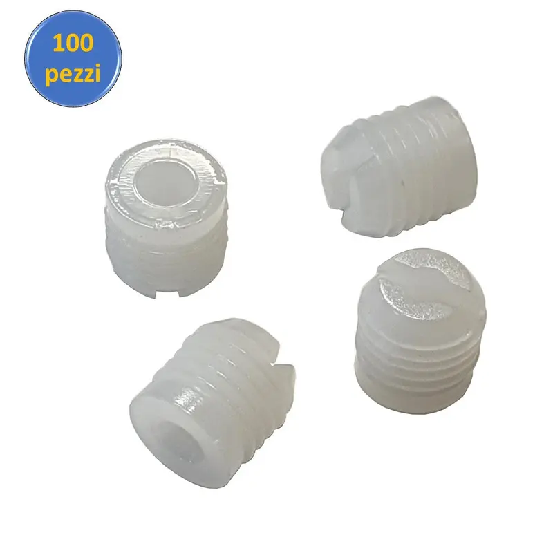 BUSSOLE NYLON ESPANSIONE D 10x11 BOCCOLA Ø10 TEFLON INTERNO AUTOFILETTANTE