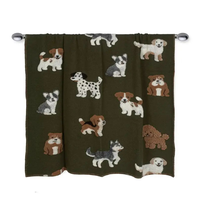 Cagnolino plaid in Lana cotta con rifinitura a punto cavallo | Zita del Forte