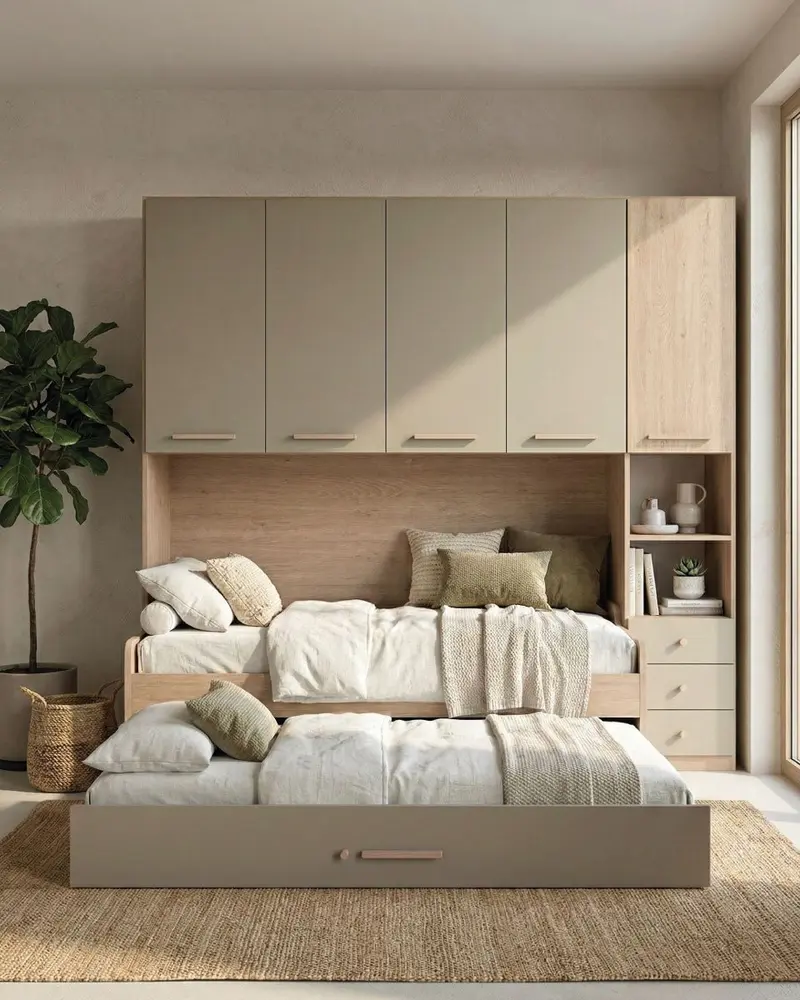 Cameretta a ponte Elena, L.247cm h.230 P.92, in 36 colori, possibilità di acquisto solo armadio a ponte