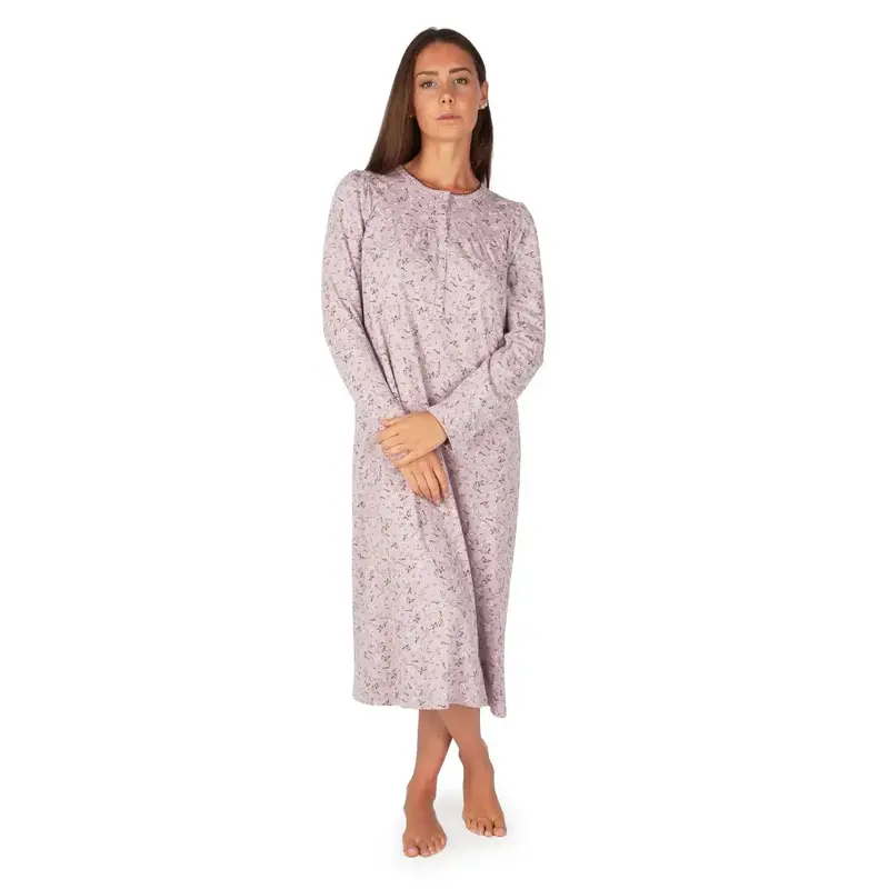 Camicia da notte donna a serafino a manica lunga c