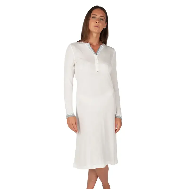 Camicia da notte donna a serafino a manica lunga i