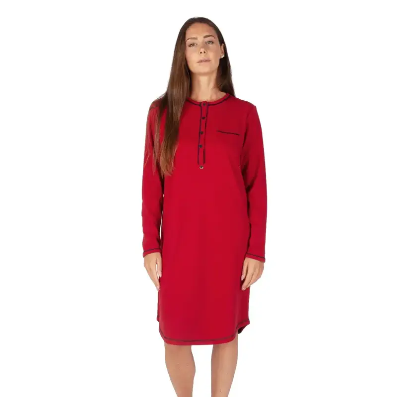 Camicia da notte donna a serafino a manica lunga i