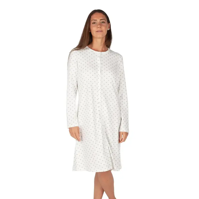 Camicia da notte donna aperta davanti a manica lun