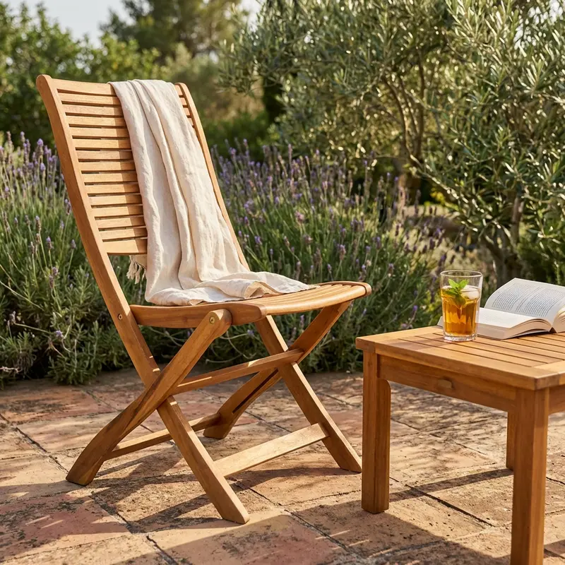 Camilla - sedia senza braccioli in acacia