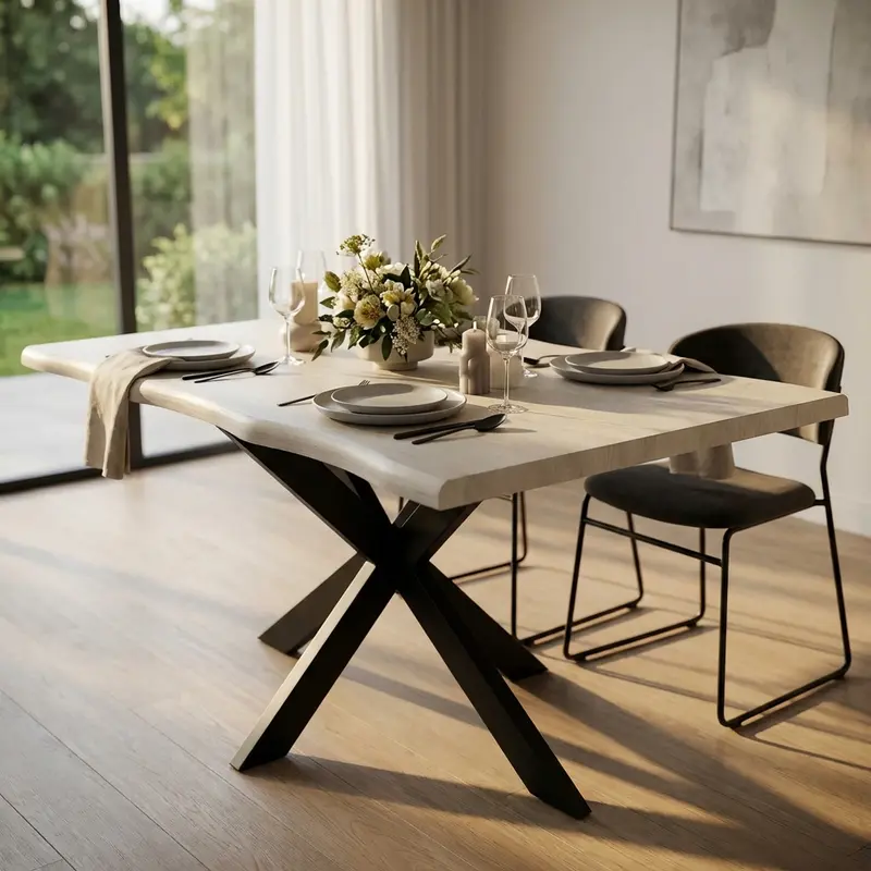 Camilo - tavolo fisso melaminico grigio 160x90