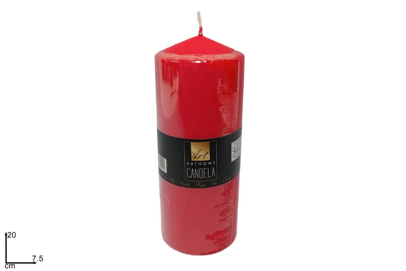 CANDELA 20X7.5CM ROSSO ART. CZ3080-RED