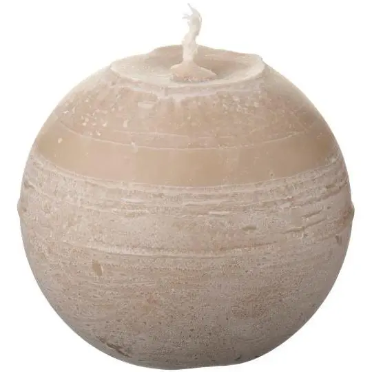 Candela a sfera color lino ø 8 cm h 7,5