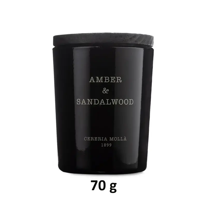 Candela Amber & Sandalwood in cera vegetale di soia | Cereria Molla 1899