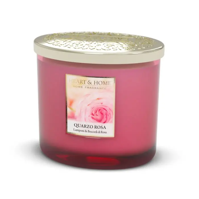 Candele 2 Stoppini Quarzo Rosa