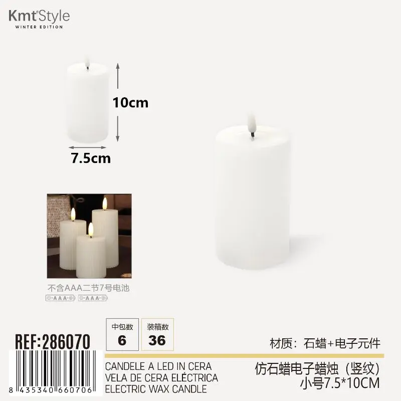 CANDELE A LED IN CERA 7.5*10CM