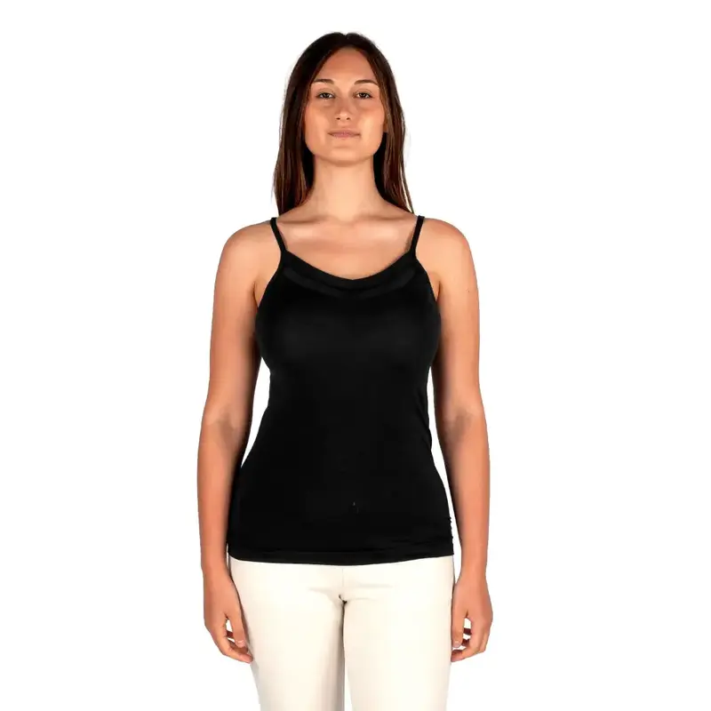 Canotta donna a spallino sottile in viscosa di Bamboo | Mariotti Lab