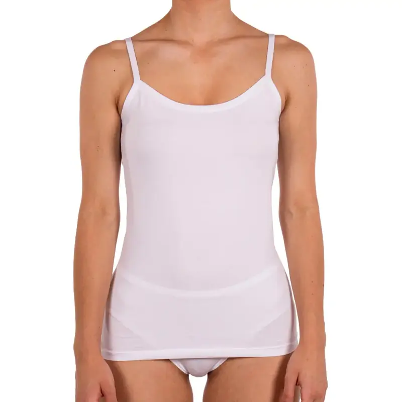 Canottiera top donna a spallino sottile in cotone stretch | Mariotti Lab