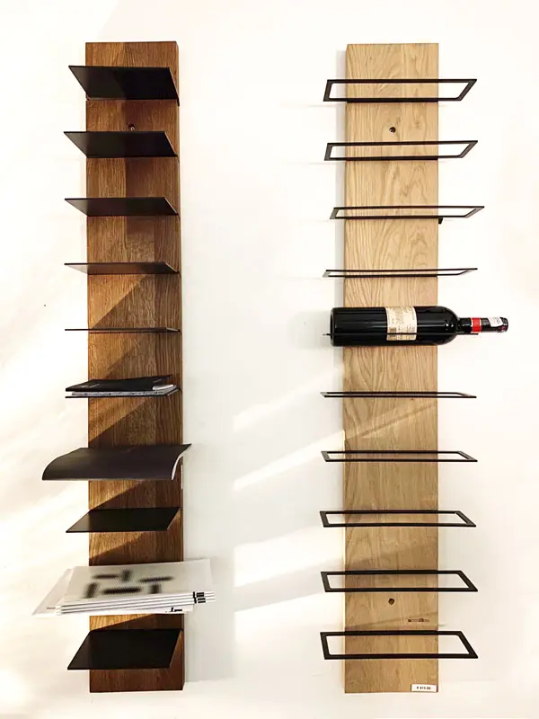 Cantinetta/Libreria in rovere 10 supporti - Uccellino
