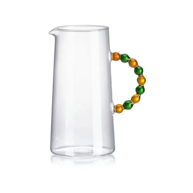 CARAFFA COLLIER IN VETRO BOROSILICATO E MANICO AMBRA/VERDE IVV